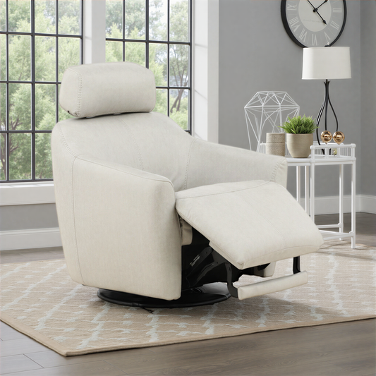 Walden Leather Power Swivel Recliner - alternate view