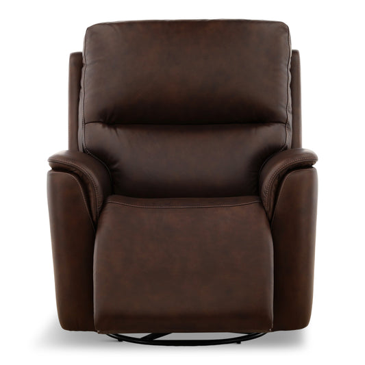 Flexsteel Karson Leather Power Swivel Glider Recliner - alternate view