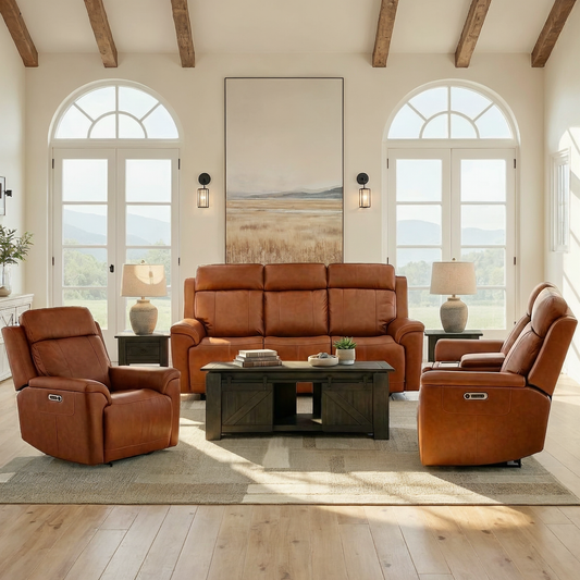Flexsteel Adrian Leather Power Recliner - alternate view