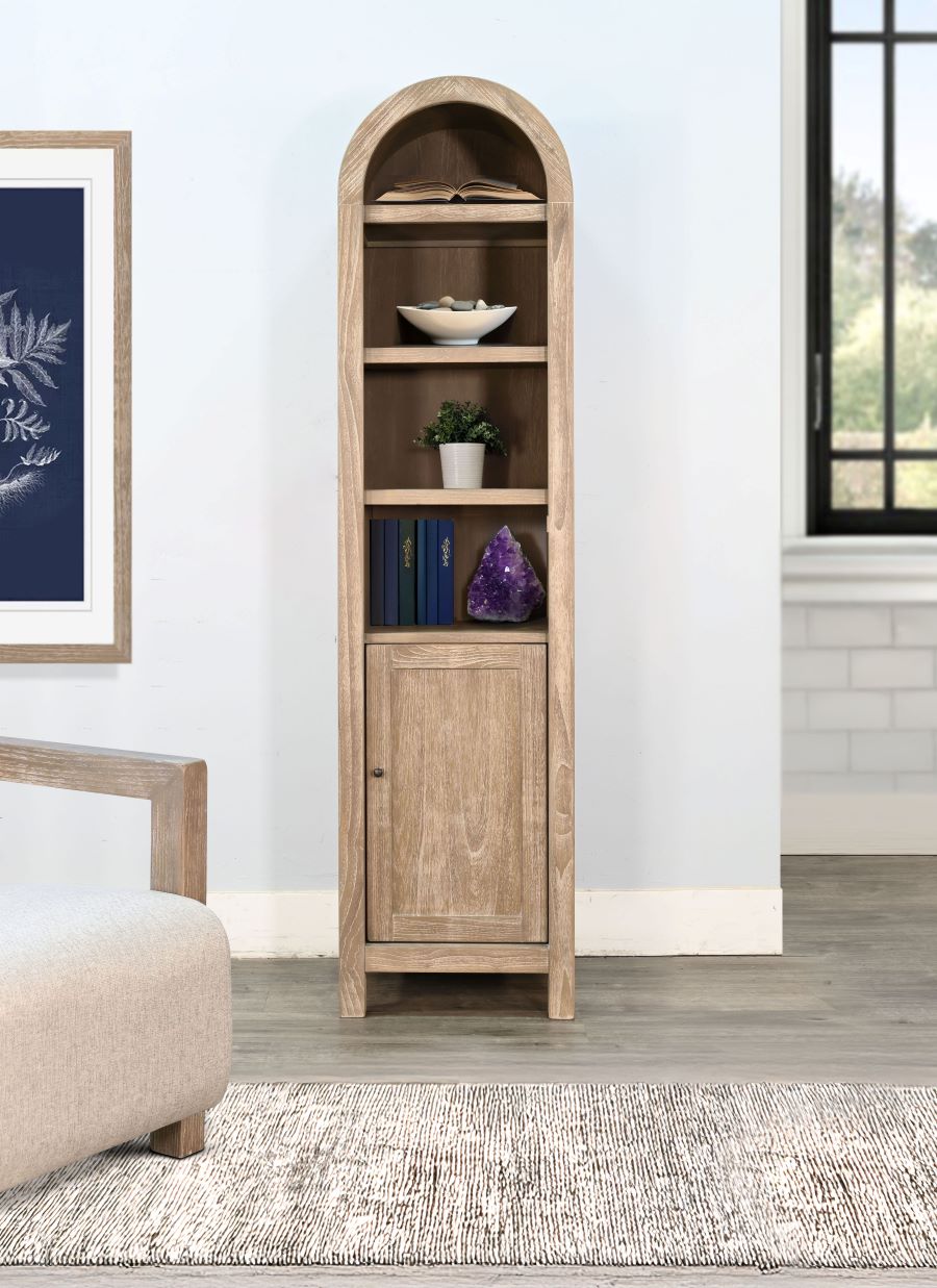 Blakely Small Arch Cabinet Natural Brown