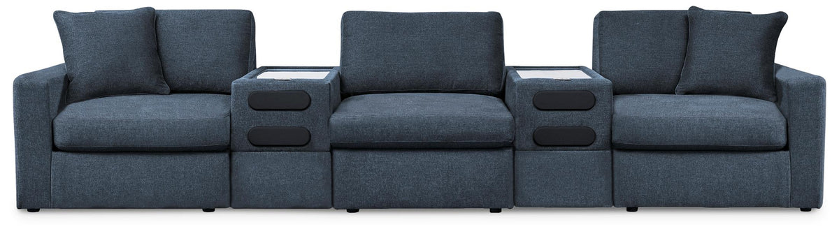 Modmax 5-Piece Sectional with Double Audio Console Ink