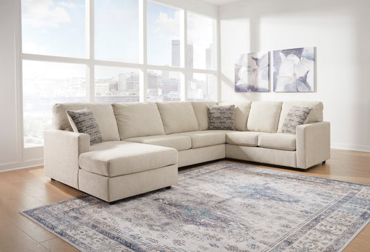 Edenfield 3-Piece Linen Sectional with Chaise - alternate view