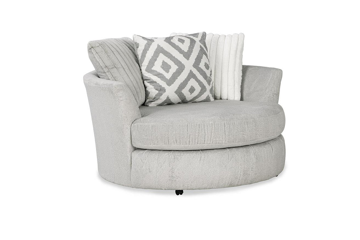 Avelina Swivel Chair Silver
