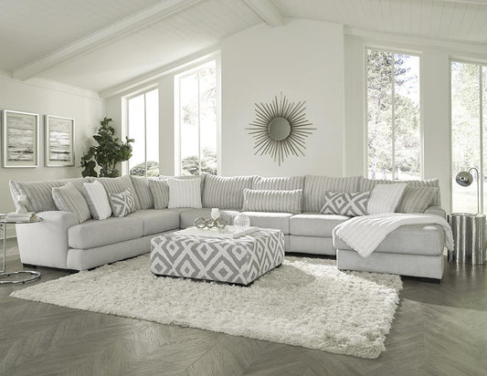 Avelina 4-Piece Left-Facing Sectional Chaise Silver - alternate view