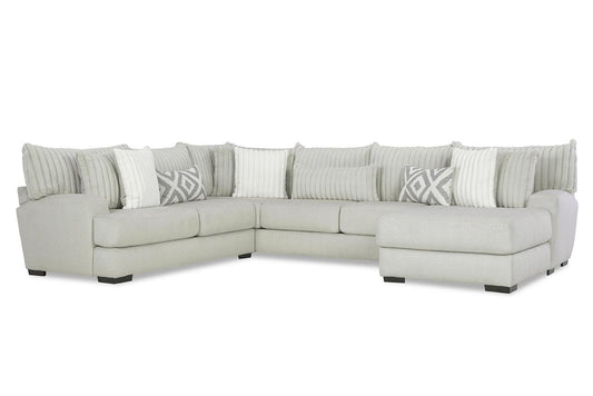 Avelina 3-Piece Right-Facing Sectional Chaise Silver - alternate view
