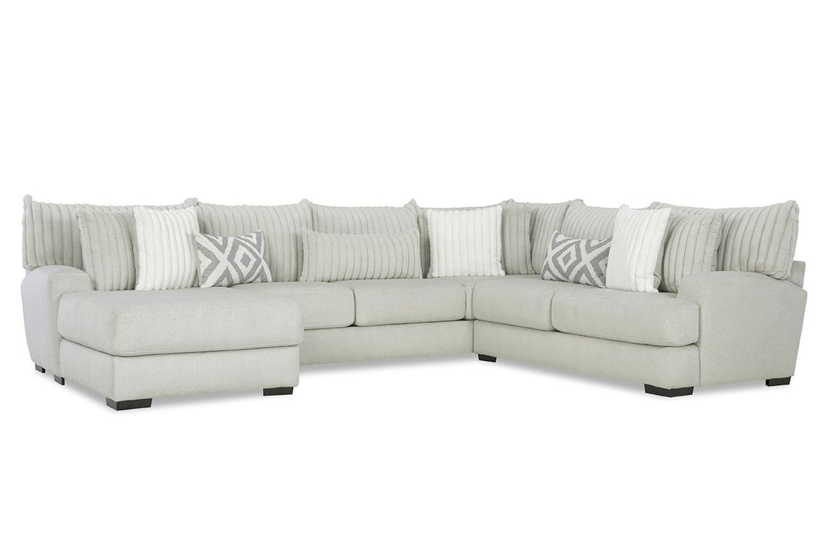 Avelina 3-Piece Left-Facing Sectional Chaise Silver