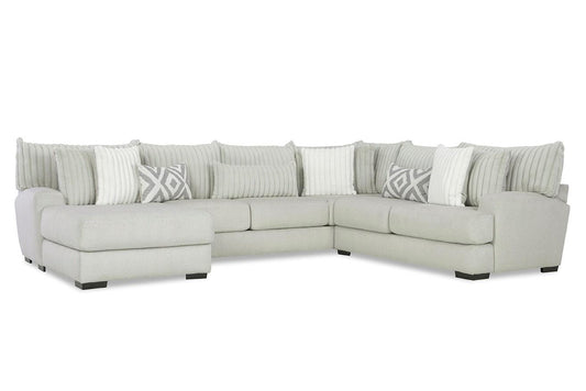 Avelina 3-Piece Left-Facing Sectional Chaise Silver - alternate view