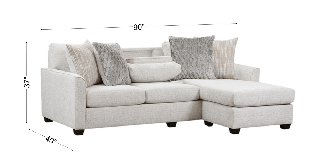 Forte Sofa Chaise with Drop-Down Table