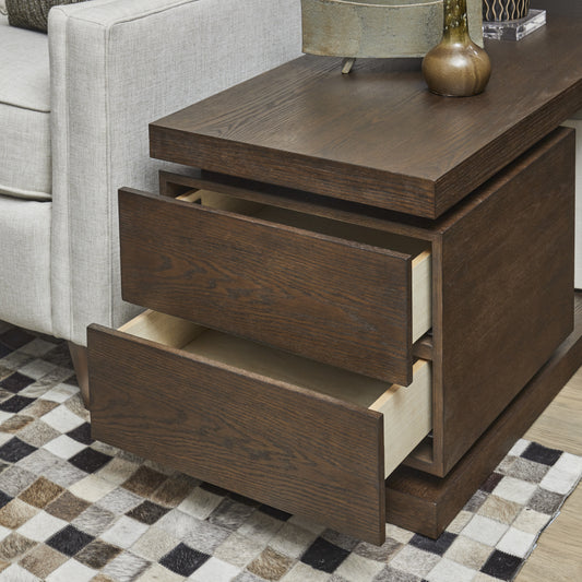 Flexsteel Athens 2-Drawer End Table - alternate view