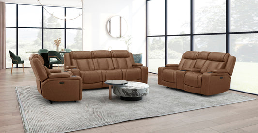 Denver Leather Power Reclining Sofa - alternate view