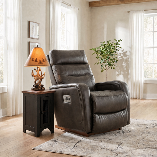 La-Z-Boy Baron Leather Power Rocker Recliner with Power Headrest - alternate view