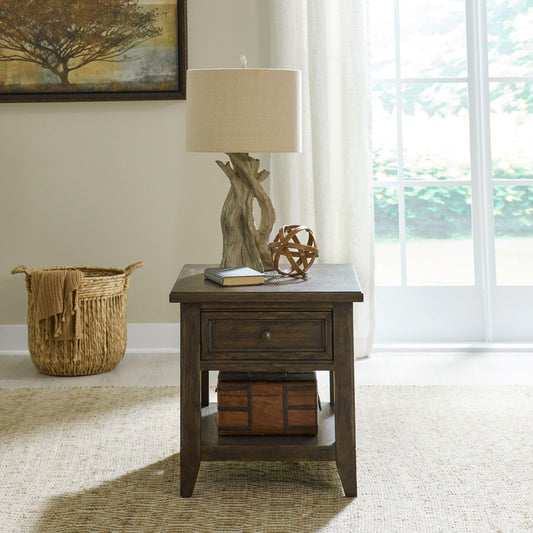Riven Rectangular End Table - alternate view