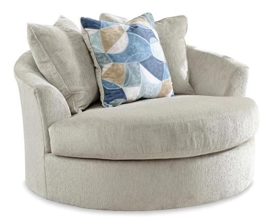 Maxon Place Oversized Swivel Accent Chair Stone - alternate view