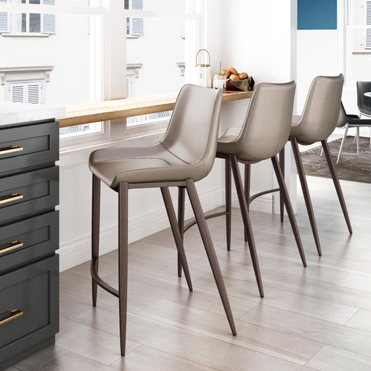 Magnus Counter Stool (Set of 2) Brown & Walnut - alternate view