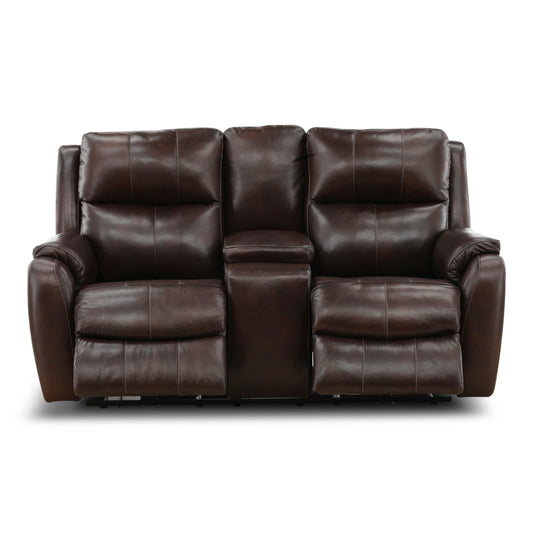 Waylon Leather Power Reclining Console Loveseat - alternate view