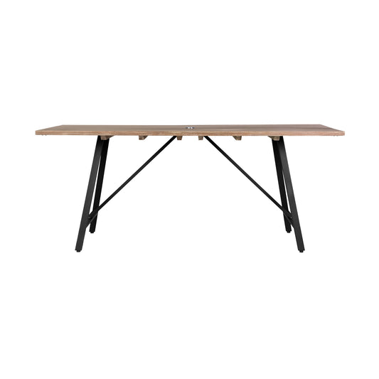 Felicia Outdoor Patio Bar Height Dining Table in Aluminum - alternate view