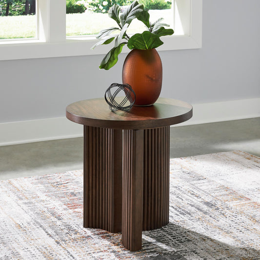 Korestone Round End Table - alternate view