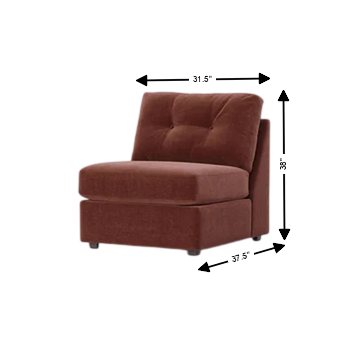 Modular One Armless Chair