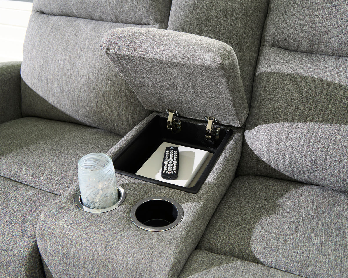 Moreau Place Double Reclining Loveseat with Console