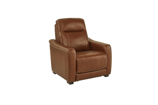 Newport Leather Power Recliner - alternate view
