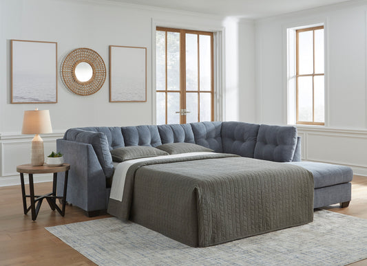 Ashley Marleton 2-Piece Sleeper Sectional with Chaise Denim Right-Facing - alternate view