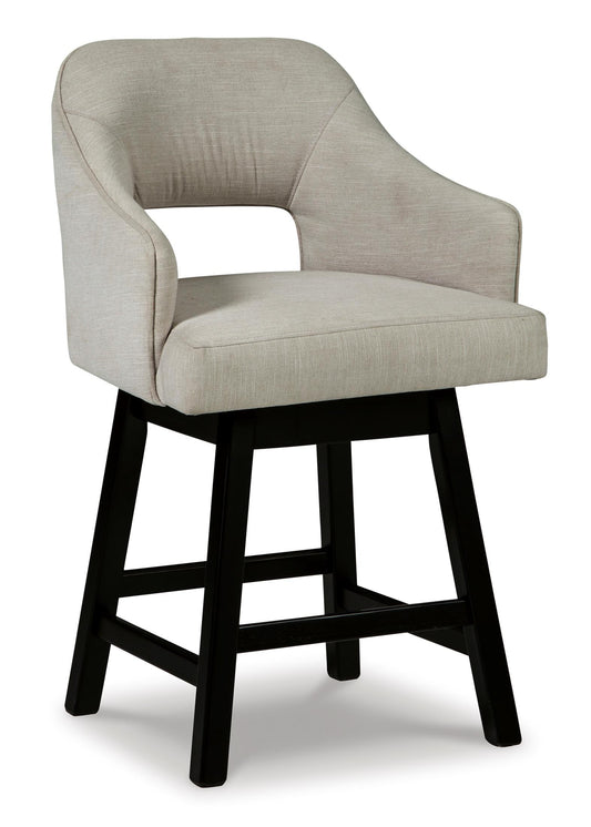 Tallenger Counter Height Upholstered Swivel Bar Stool (Set of 2) - alternate view