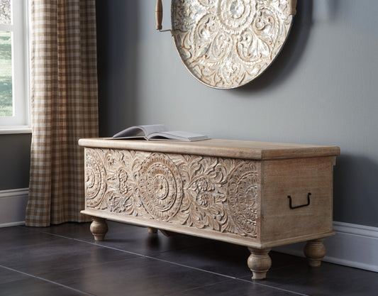 Fossil Ridge Storage Bench - alternate view