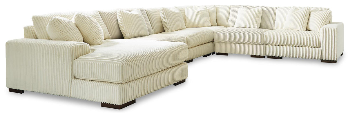 Lindyn 6-Piece Sectional with Chaise Ivory
