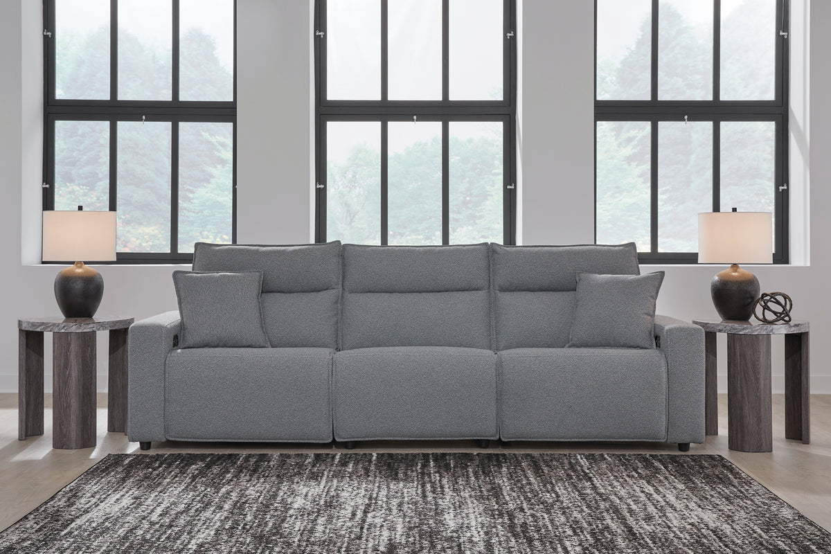 Ashley ModMax II 3-Piece Next-Gen Nuvella™ Performance Fabric Dual Power Reclining Modular Sofa