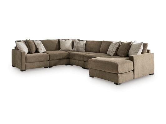 Ashley Camellia-Court 6-Piece Sectional with Chaise Right-Facing - alternate view