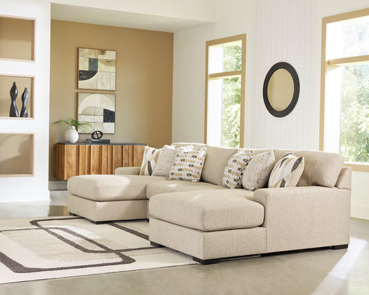 Ashley Laurelgrove 132" 3-Piece Double Chaise Sectional - alternate view