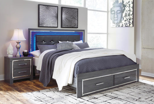 Lodanna Panel Bed with 2 Storage Drawers King - alternate view