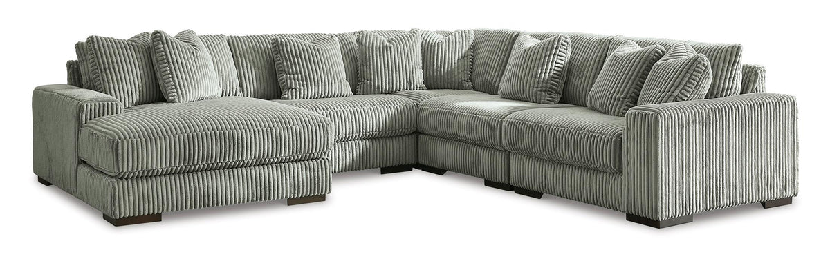 Lindyn 5-Piece Fog Sectional with Chaise Left-Facing