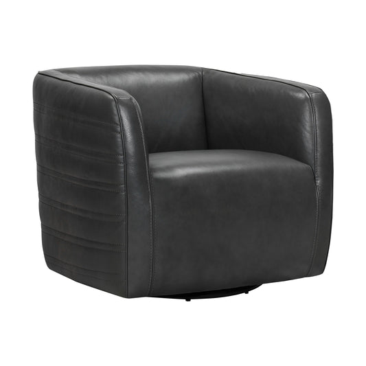 Melanie Leather Swivel Chair - alternate view