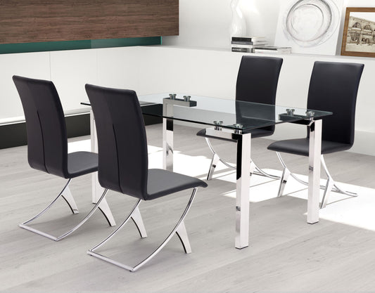 Delfin Dining Chair (Set of 2) Black - alternate view