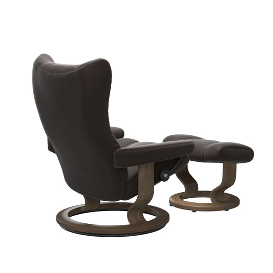 Wing Large Classic Chair and Ottoman - alternate view