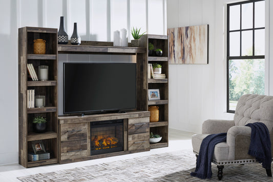 Ashley Derekson 4-Piece Entertainment Center with 60" TV Stand and Electric Fireplace - alternate view