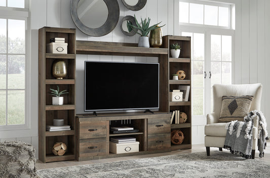 Ashley Trinell 4-Piece Entertainment Center with 60" TV Stand - alternate view