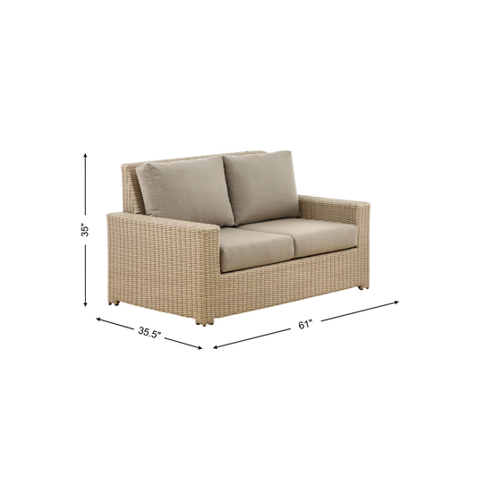 Sydney Outdoor Patio Loveseat w/Cushions - alternate view