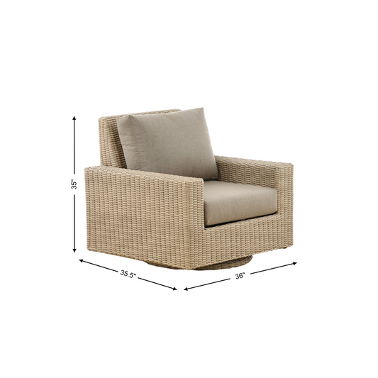 Sydney Outdoor Patio Swivel Glider w/Cushion - alternate view