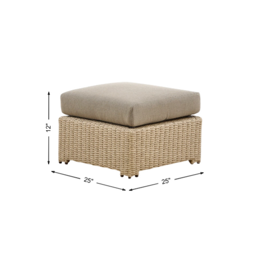 Sydney Outdoor Patio Ottoman w/cushion - alternate view