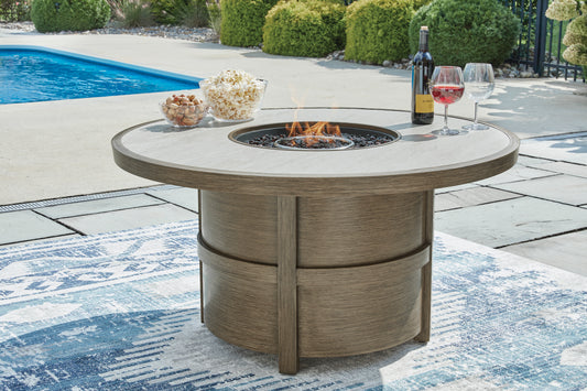 Rainier Ranch Outdoor Dining Fire Pit Table - alternate view