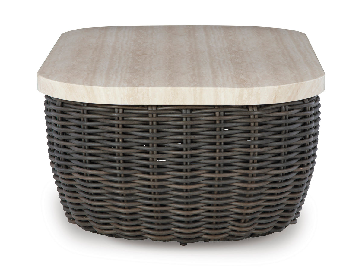 Ashley Kimora Outdoor Patio Rectangular Cocktail Table