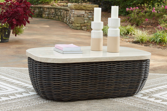 Ashley Kimora Outdoor Patio Rectangular Cocktail Table - alternate view
