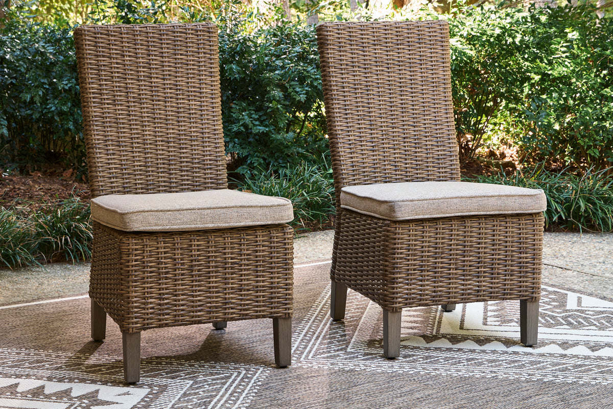 Ashley Revare Beach Outdoor Patio Side Chair with Cushion (Set of 2)
