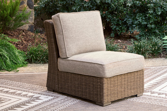 Ashley Revare Beach Outdoor Patio Armless Chair w/Cushion - alternate view