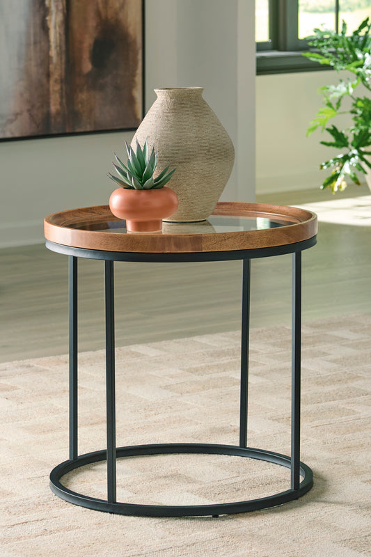Noraluna Round End Table - alternate view