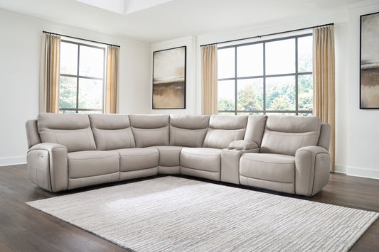 Gravier 5-Piece Power Reclining Sectional with Power Armless Recliner - alternate view