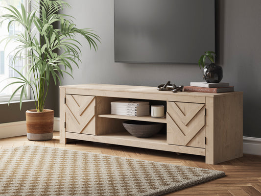 Cayboni Large TV Stand with Fireplace Option - alternate view