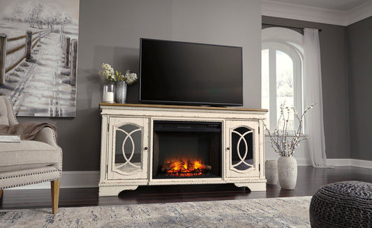 Realyn XL TV Stand with Fireplace Option - alternate view